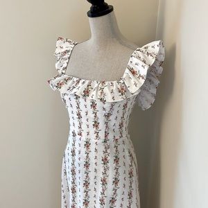 Reformation Amethyst Dress - white floral